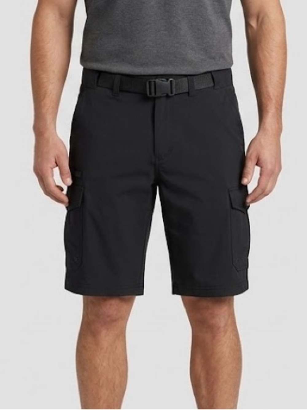 Denali Men's Black Stretch Belted Hybrid Cargo Shorts Size 32 NWT